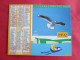 CALENDRIER ALMANACH 1992 MOUETTE EN VOL ROCHER DANS L'EAU  OBERTHUR - Grossformat : 1991-00