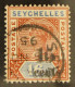 1893 15c On 16c Chestnut And Ultramarine (Die II) With SURCHARGE DOUBLE, SG 19b, Very Fine Used, Cat. Â£750. - Seychelles (...-1976)