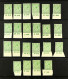 1924-34 Â½d Green, A Complete Set Of Numbered Lower Marginal Controls, A24 - V34, Mint. (22 Stamps) - Non Classés