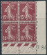 ** COINS DATES (BLOCS DE 4) - ....-1929