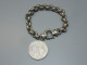 Delcampe - -JOLI ANCIEN BRACELET ARGENT GOURMETTE 925e BRELOQUE PIECE 100frs MARIE CURIE   E - Bracciali