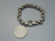 Delcampe - -JOLI ANCIEN BRACELET ARGENT GOURMETTE 925e BRELOQUE PIECE 100frs MARIE CURIE   E - Bracciali