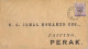 C. 1891 , MALAYA / PERAK , YV. 10 A - FECHADOR DE TAIPING , SOBRECARGA TIPO I SOBRE VALOR DE 6 CENTS. - Perak
