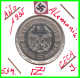 GERMANY - ALEMANIA DEUTFCHES REICH  MONEDA DE 5.00 REICHSMARK AÑO 1935-F DE PLATA - 29 MM.  HINDENBURG –AGUILA  CECA-J - 5 Reichsmark