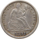 UNITED STATES OF AMERICA DIME 1891 SEATED LIBERTY #t121 0255 - 1837-1891: Seated Liberty