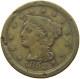 UNITED STATES OF AMERICA LARGE CENT 1852 Braided Hair #s002 0089 - 1840-1857: Braided Hair (Cheveux Tressés)