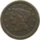 UNITED STATES OF AMERICA LARGE CENT 1852 BRAIDED HAIR #t141 0287 - 1840-1857: Braided Hair (Capelli Intrecciati)