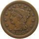 UNITED STATES OF AMERICA LARGE CENT 1850 BRAIDED HAIR #t141 0315 - 1840-1857: Braided Hair (Capelli Intrecciati)