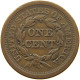 UNITED STATES OF AMERICA LARGE CENT 1850 BRAIDED HAIR #t141 0315 - 1840-1857: Braided Hair (Capelli Intrecciati)