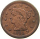 UNITED STATES OF AMERICA LARGE CENT 1851 BRAIDED HAIR #t141 0295 - 1840-1857: Braided Hair