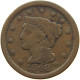 UNITED STATES OF AMERICA LARGE CENT 1848 BRAIDED HAIR #t141 0267 - 1840-1857: Braided Hair