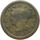 UNITED STATES OF AMERICA LARGE CENT 1847 BRAIDED HAIR #t141 0289 - 1840-1857: Braided Hair (Capelli Intrecciati)