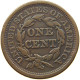 UNITED STATES OF AMERICA LARGE CENT 1846 BRAIDED HAIR #t115 0011 - 1840-1857: Braided Hair (Cheveux Tressés)