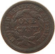 UNITED STATES OF AMERICA LARGE CENT 1844 Braided Hair #t143 0407 - 1840-1857: Braided Hair (Cheveux Tressés)