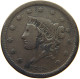 UNITED STATES OF AMERICA LARGE CENT 1838 CORONET HEAD #t112 0115 - 1816-1839: Coronet Head (Testa Coronata