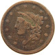 UNITED STATES OF AMERICA LARGE CENT 1838 CORONET HEAD #t122 0583 - 1816-1839: Coronet Head (Tête Couronnée)