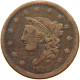 UNITED STATES OF AMERICA LARGE CENT 1838 CORONET HEAD #t122 0583 - 1816-1839: Coronet Head (Testa Coronata