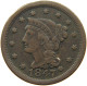 UNITED STATES OF AMERICA LARGE CENT 1847 BRAIDED HAIR #t141 0317 - 1840-1857: Braided Hair (Capelli Intrecciati)