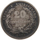 URUGUAY 20 CENTESIMOS 1877  #c036 0275 - Uruguay