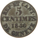 SWITZERLAND GENF GENEVE 5 CENTIMES 1840  #t070 0575 - Autres & Non Classés