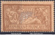 FRANCE TYPE MERSON 50c BRUN ET GRIS N° 120d PAPIER GC NEUF * AVEC CHARNIERE - 1900-27 Merson