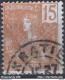 INDOCHINE TYPE GRASSET 15c N° 29 AVEC CACHET A DATE DE KRATIE CAMBODGE - Used Stamps