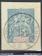 INDOCHINE FRAGMENT ENTIER 15c BLEU AVEC CACHET A DATE DE KRAUCHMAR CAMBODGE DU 14/09/1894 - Used Stamps