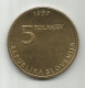 Slovenia 5 Tolarjev 1997. KM#38 - Slowenien