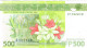 C 8 Nouvelle Caledonie Caledonia Billet Banque Monnaie Banknote IEOM 500 F Taro Hibiscus Coco Coconut Mint UNC - Französisch-Pazifik Gebiete (1992-...)