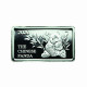 Ghana Panda Silver Ingot Bar Coin 1 Cedi 2020 1g Proof 15x8.5mm 03860 - Ghana