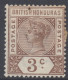 British Honduras Scott 40 - SG53, 1891 Victoria 3c MH* - Honduras Britannique (...-1970)