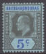 British Honduras Scott 60 - SG82, 1902 Edward VII 5c MH* - British Honduras (...-1970)