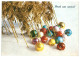 Christmas Decorations Glass Baubles Snow Reed Happy New Year! 1985 Unused Vintage Postcard Publ: Eesti Raamat, Estonia - Estonie