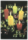 Christmas Decorations Glass Baubles Candles 1970 Unused Vintage Postcard. Publisher Eesti Raamat, Estonia - Estonie