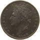 GREAT BRITAIN FARTHING 1828 GEORGE IV. (1820-1830) #t158 0077 - B. 1 Farthing