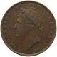 GREAT BRITAIN FARTHING 1826 GEORGE IV. (1820-1830) #c063 0589 - B. 1 Farthing