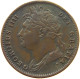 GREAT BRITAIN FARTHING 1825 GEORGE IV. (1820-1830) #a002 0461 - B. 1 Farthing