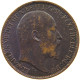 GREAT BRITAIN FARTHING 1902 Edward VII., 1901 - 1910 #s055 0125 - B. 1 Farthing