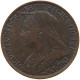 GREAT BRITAIN FARTHING 1898 Victoria 1837-1901 #a011 0975 - B. 1 Farthing