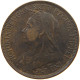 GREAT BRITAIN HALFPENNY 1900 Victoria 1837-1901 #a095 0189 - C. 1/2 Penny