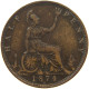 GREAT BRITAIN HALFPENNY 1874 H Victoria 1837-1901 #c018 0133 - C. 1/2 Penny