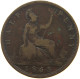 GREAT BRITAIN HALFPENNY 1868 Victoria 1837-1901 #s080 0001 - C. 1/2 Penny