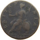 GREAT BRITAIN HALFPENNY 1752 George II. 1727-1760. HALFPENNY 1752 EVASION #t073 0317 - B. 1/2 Penny