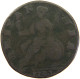 GREAT BRITAIN HALFPENNY 1743 George II. 1727-1760. #t155 0191 - B. 1/2 Penny