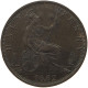 GREAT BRITAIN HALF PENNY 1882 H Victoria 1837-1901 HALF PENNY 1882 H VICTORIA SATIRIQUE ENGRAVED AS KING #t058 0531 - C. 1/2 Penny