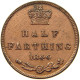 GREAT BRITAIN HALF FARTHING 1844 Victoria 1837-1901 #a014 0517 - A. 1/4 - 1/3 - 1/2 Farthing