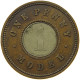 GREAT BRITAIN PENNY  Victoria 1837-1901 MODEL PENNY #t158 0075 - D. 1 Penny