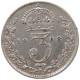 GREAT BRITAIN THREEPENCE 1908 Edward VII., 1901 - 1910 #a063 0597 - F. 3 Pence