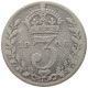 GREAT BRITAIN THREEPENCE 1906 Edward VII., 1901 - 1910 #a033 0177 - F. 3 Pence