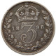 GREAT BRITAIN THREEPENCE 1898 Victoria 1837-1901 #s013 0227 - F. 3 Pence